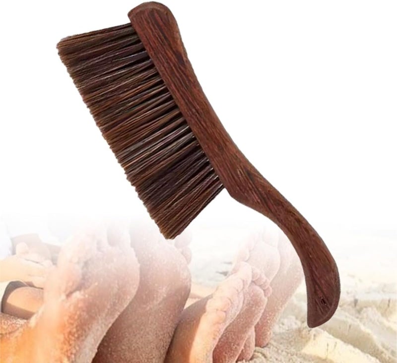 Nailuck Sand Cleaner Wooden Brush,Clean Feet and Skin,Bag Beach Accessories for Vacation, Beach Sports, Pets and Lakeside Recreation (Brown) - Image 1